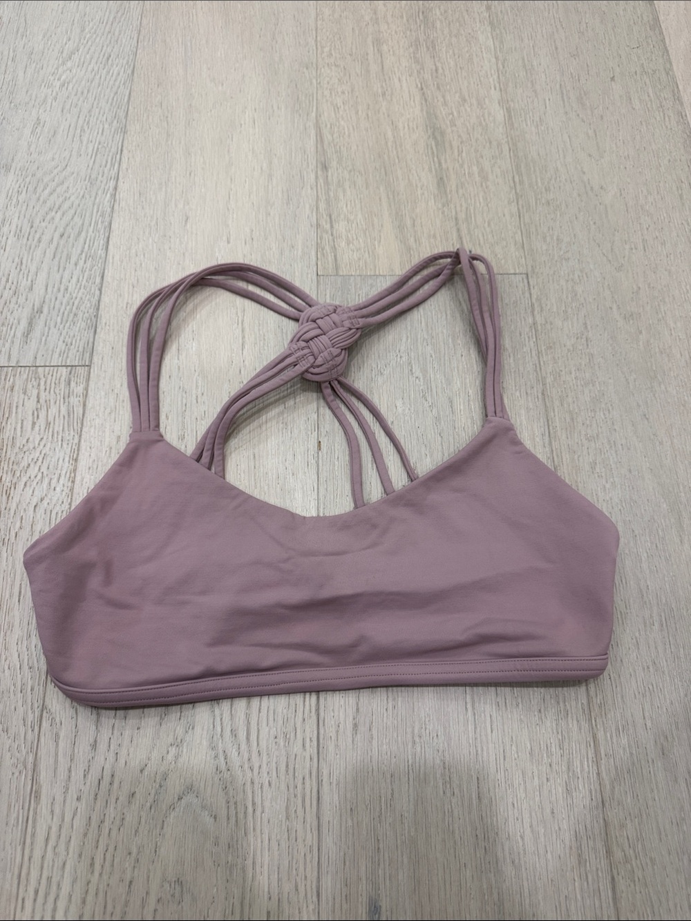 Lululemon Women's Mauve Strappy Knot Back Bralette